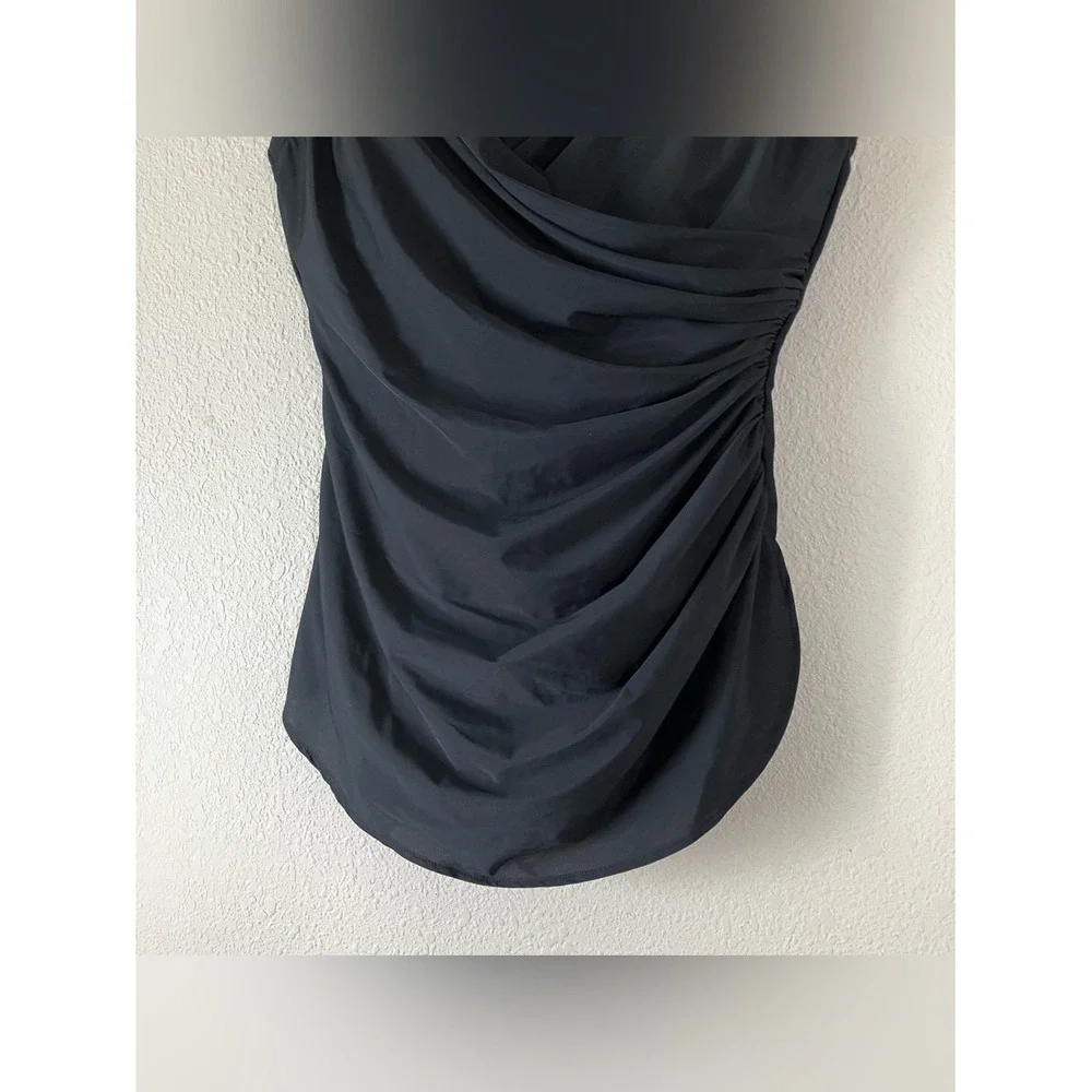 LANDS' END SlenderSuit One Piece Swimsuit 6P NEW Skirted Low Leg UPF Black Beach
